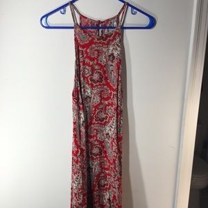 Red paisley sun dress
